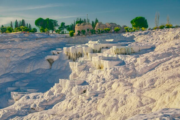 Photo panoramic view of landscape against sky during winter