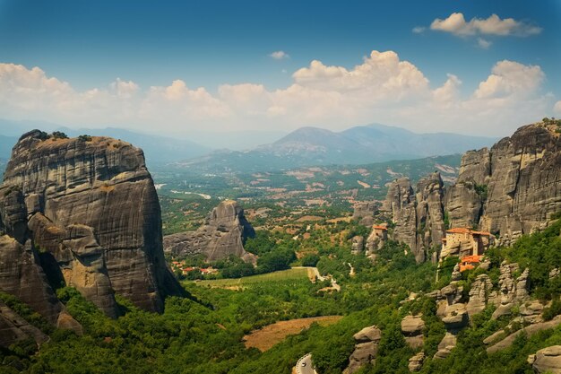 Photo panoramic view of landscape against sky