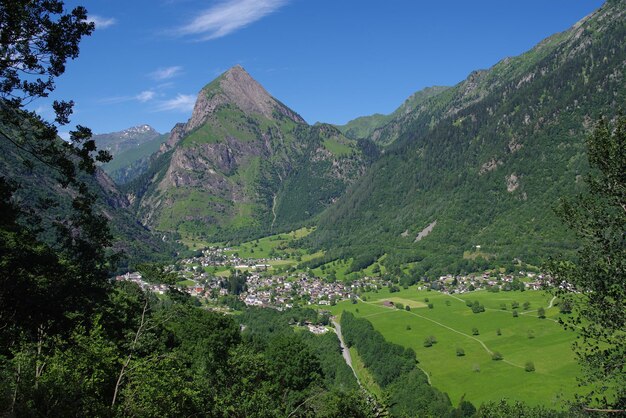 Panoramic view of landscape and mountains against sky