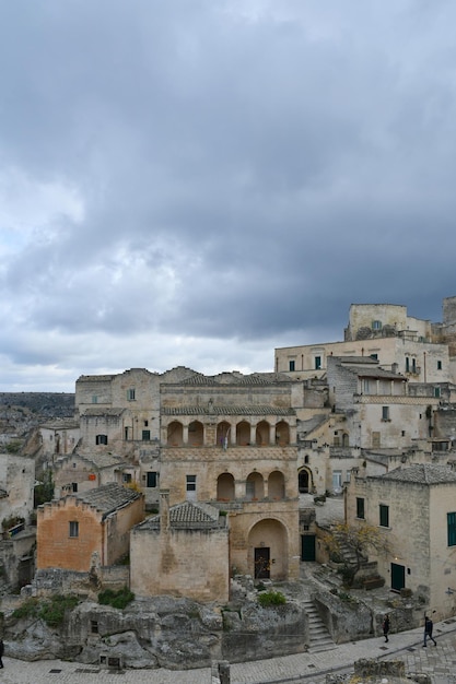 Panoramic view of Matera an ancient city in Basilicata in Italy