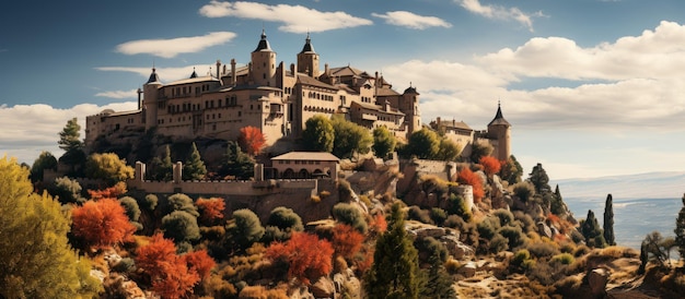 Foto vista panoramica del castello medievale