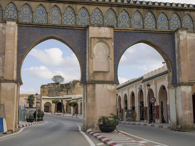 Panoramic view of Meknes, a city in Morocco which was founded in the 11th century by the Almoravids