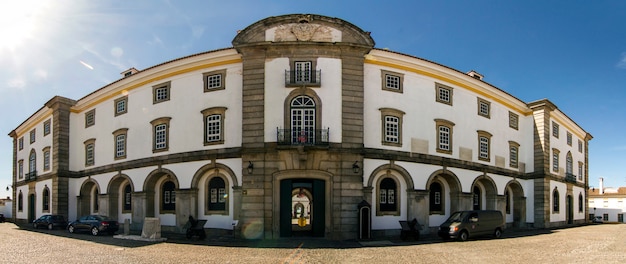 Panoramic view of a military facility located in Evora, Portugal.