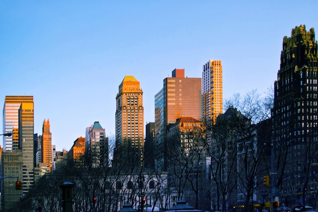 Photo panoramic view of modern buildings against sky in city