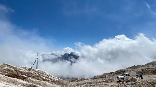 Panoramic view of mountain against sky