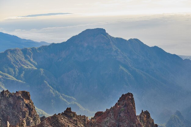 Photo panoramic view of mountains against sky