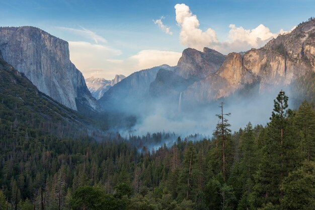 Panoramic view of mountains against sky