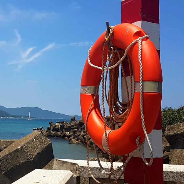 写真 空と対照的に海のパノラマ景色