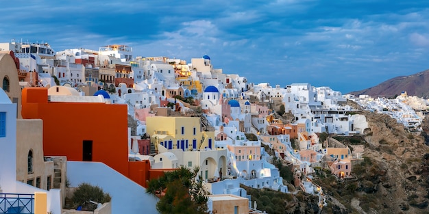 Panoramic view of Oia, Santorini, Greece