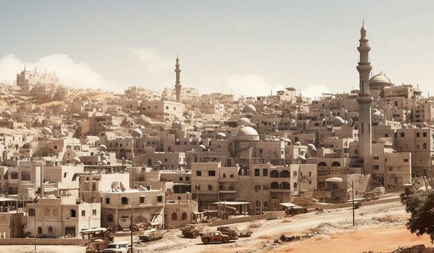 Panoramic view of the old city of Luxor Egypt