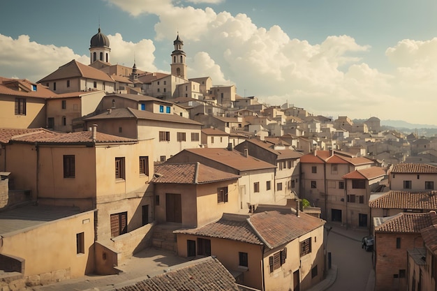 Panoramic view of the old town of Toledo Spain