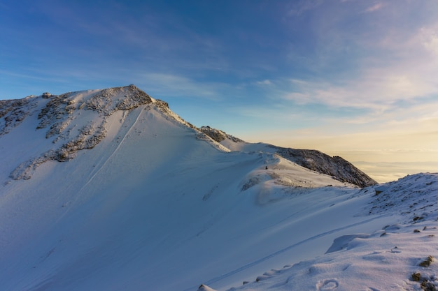 Panoramic view of the popocatepetl volcano in Mexico