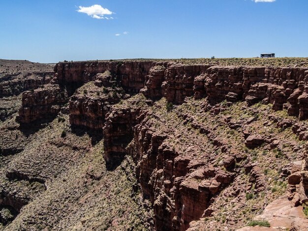 Panoramic view of rock formations against sky