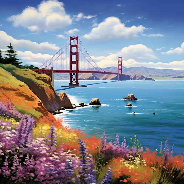 Photo panoramic view of san francisco's outdoor landscapes