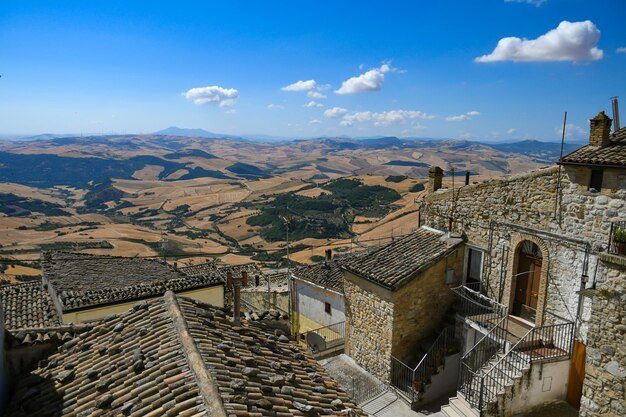 Panoramic view of SantAgata di Puglia a medieval village in southern Italy