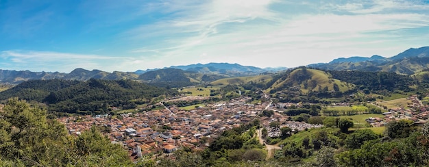 Panoramic view of sao bento do sapucai city in sao paulo state brazil