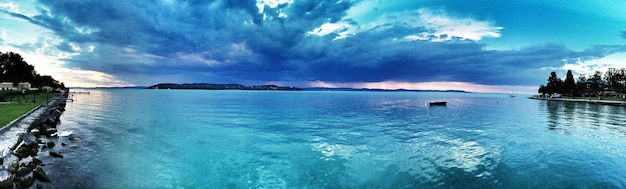 Foto vista panoramica del mare sul cielo