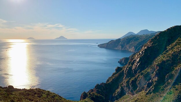 Panoramic view of sea against sky