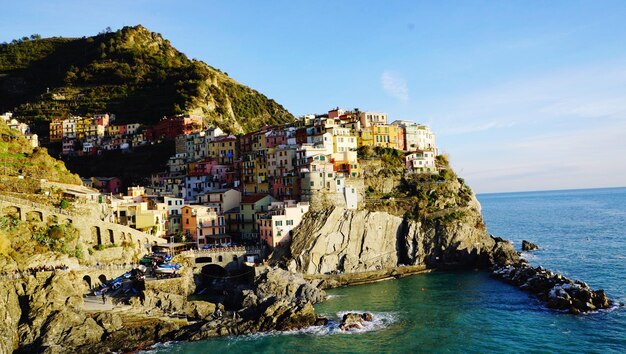 Foto vista panoramica del mare sul cielo