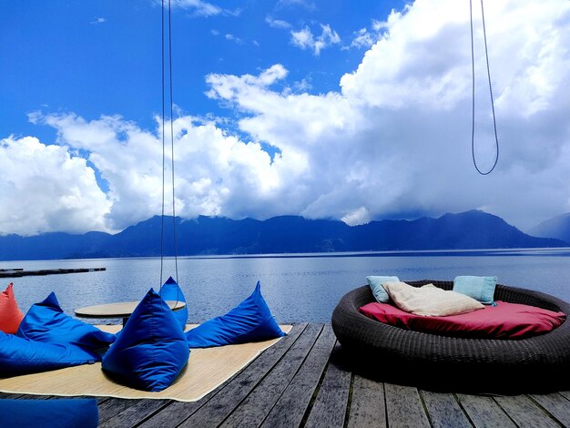 Panoramic view of sea against sky