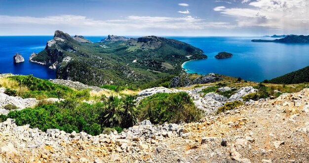 Photo panoramic view of sea against sky