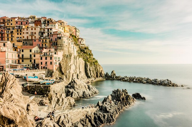 Photo panoramic view of sea against sky