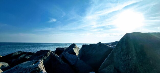 Panoramic view of sea against sky