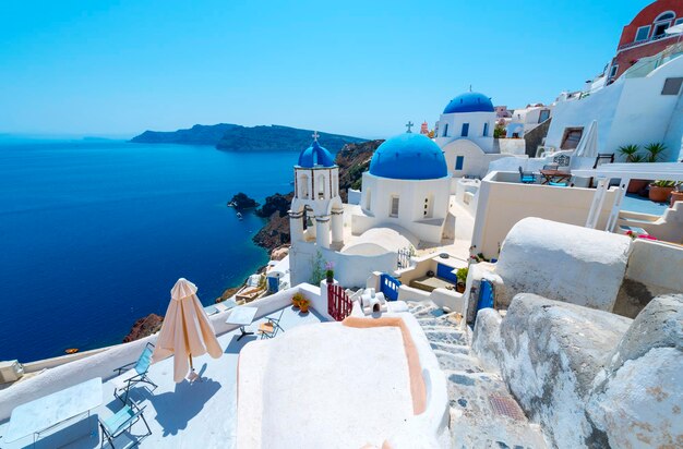 Panoramic view of sea and buildings against sky