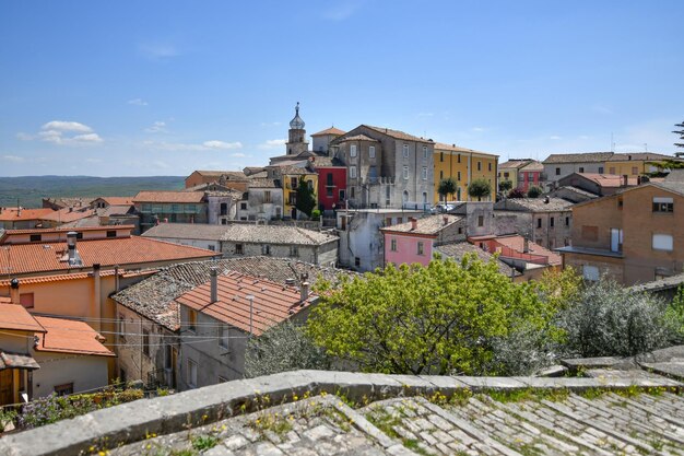 Photo panoramic view of sepino a small village in molise region italy