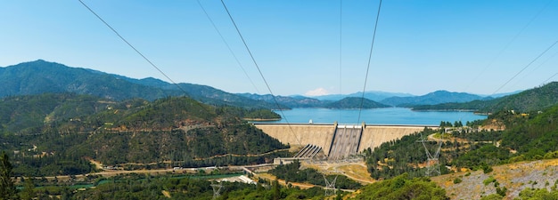 Panoramic View of Shasta Dam in Northern California Stunning 4K Ultra HD Landscape