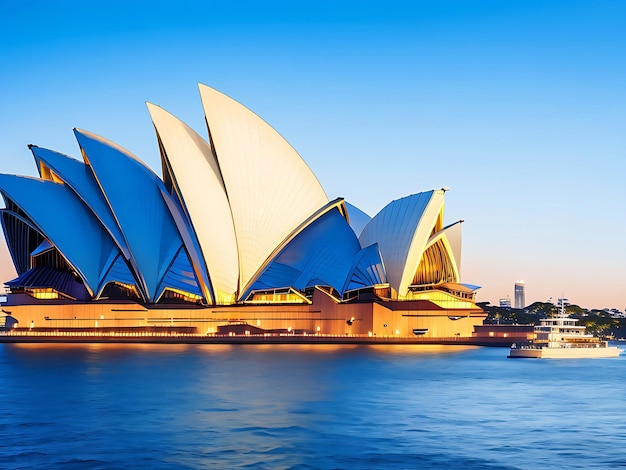 Panoramic view of sydney opera house