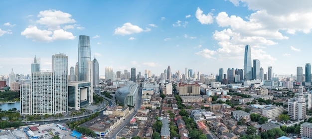 Photo a panoramic view of tianjin cityscape china