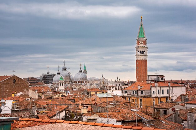 Panoramic view of Venice in Italy seen from above