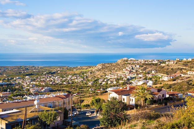 Panoramic view of the village in Cyprus.