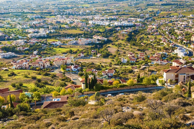 Panoramic view of the village in Cyprus.