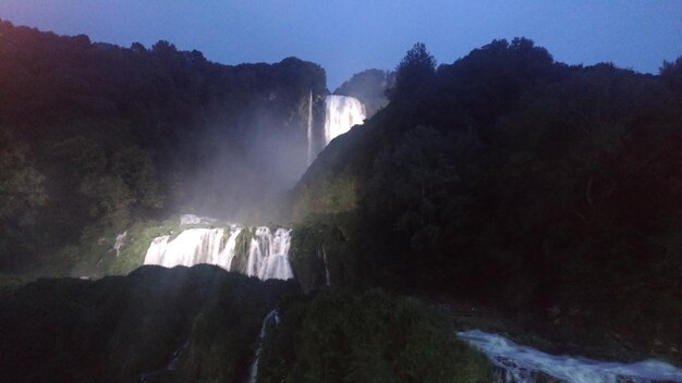 Panoramic view of waterfall