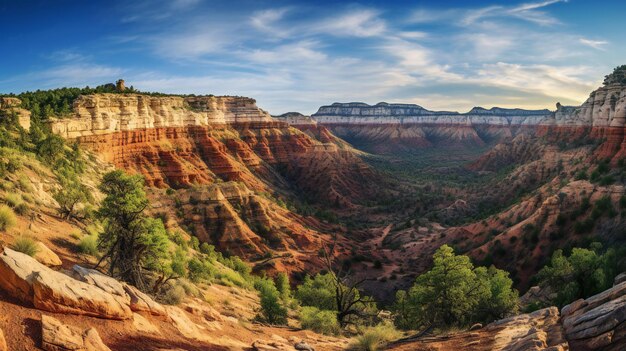 Panoramic view of Zion National Park Utah USA