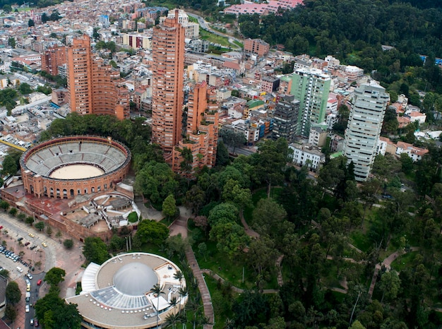 Panoramic views of Bogota Colombia