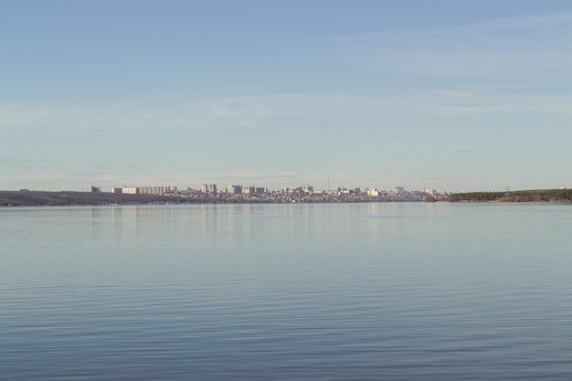 Panoramic views of the city and the river Minimalism