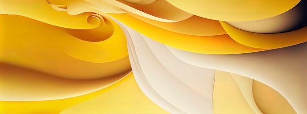 Panoramisch geel pastel abstract golfbehang gele pastel achtergrond