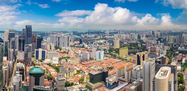 Panoramisch luchtfoto van Singapore
