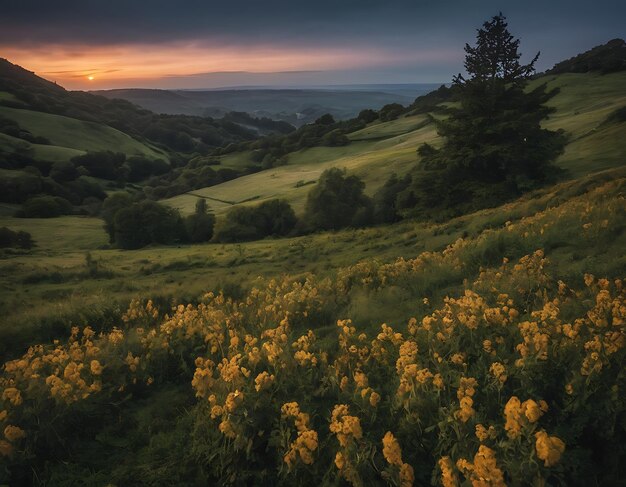 Panoramisch natuurlandschap