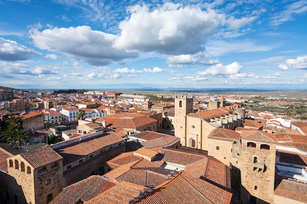 Panoramisch uitzicht op Caceres Extremadura, Spanje Foto van hoge kwaliteit