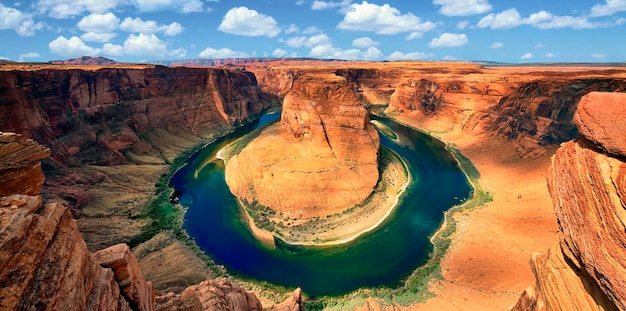 Panoramisch uitzicht op de beroemde horseshoe bend