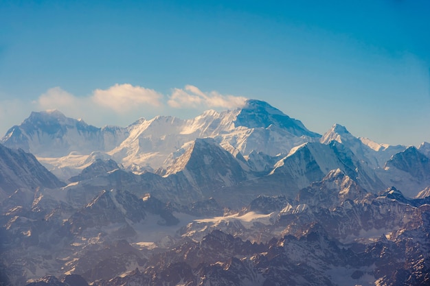 Panoramisch uitzicht op de Mount Everest, Himalaya napal.