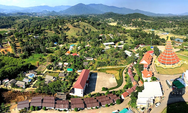 Panoramisch uitzicht op het Thaise landschap
