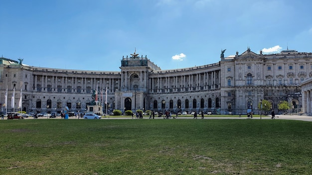 Foto panoramisch uitzicht op hofburg in wenen oostenrijk