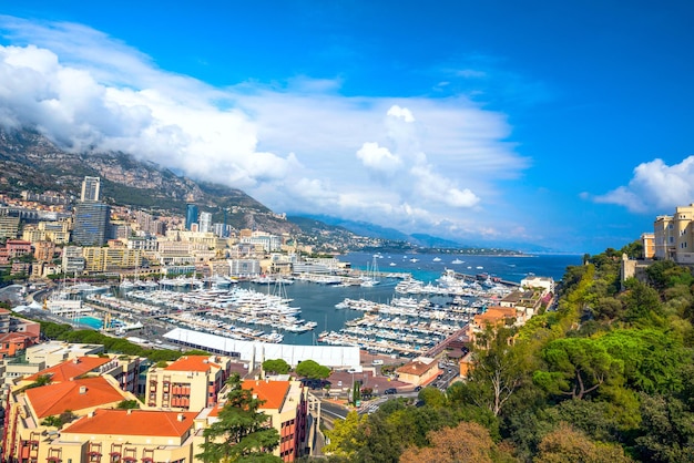 Panoramisch uitzicht op Monte Carlo, Monaco