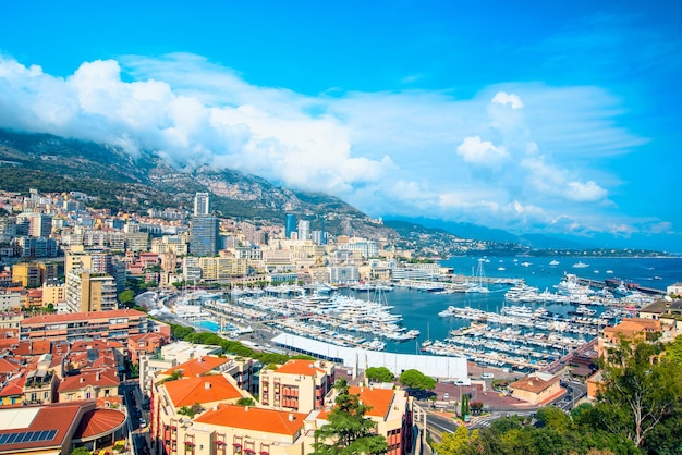 Panoramisch uitzicht op monte carlo, monaco