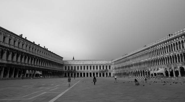 panoramisch uitzicht op venetië en het grote kanaal in italië